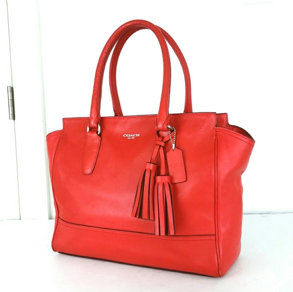 Coach Handbags - Coach Scarlet Legacy Candace Leather Tote Bag EUC!